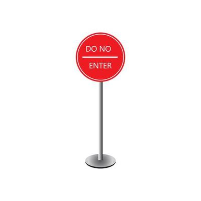 Vector of blank road sign on isolated white background