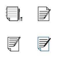 Write Document User Interface Outline Icon Logo Vector Illustration