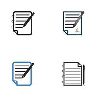 Write Document User Interface Outline Icon Logo Vector Illustration