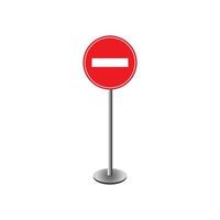 Vector of blank road sign on isolated white background