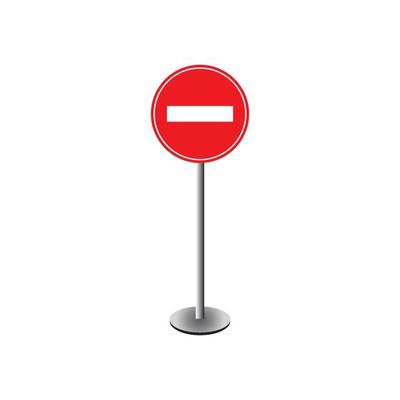 Vector of blank road sign on isolated white background