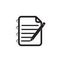 Write Document User Interface Outline Icon Logo Vector Illustration