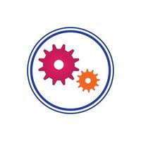 Gear logo icon design vector background template