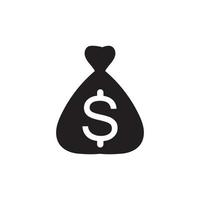 money bag with dollar symbol vector logo icon