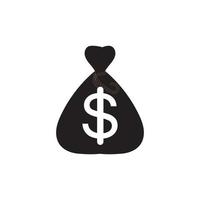 money bag with dollar symbol vector logo icon