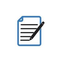 Write Document User Interface Outline Icon Logo Vector Illustration