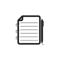 Write Document User Interface Outline Icon Logo Vector Illustration