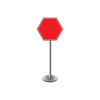 Vector of blank road sign on isolated white background