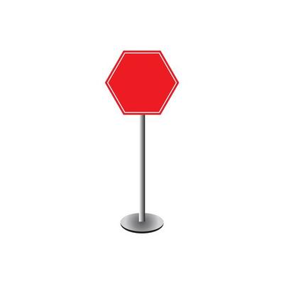 Vector of blank road sign on isolated white background