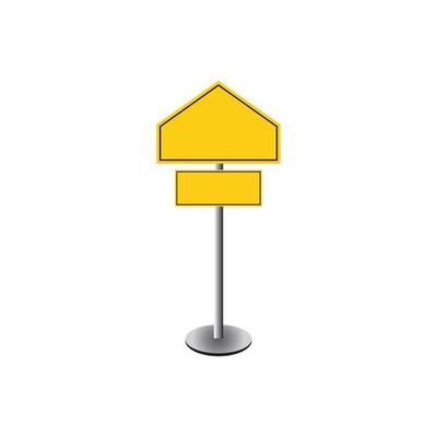 Vector of blank road sign on isolated white background