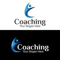coaching logo, Letter C with people gradient logo, brand consulting logo design vector