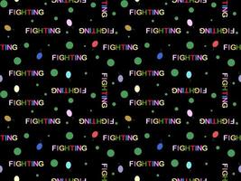 fighting words seamless pattern on black background vector