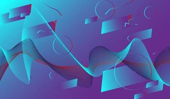 Futuristic vibrant gradient abstract line background. Fluid shape design style for websites banner vector