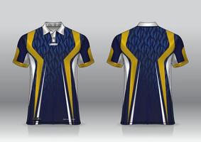 polo shirt jersey design for sports outdoor front and back view vector