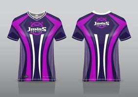 vista frontal y posterior del diseño de juegos de jersey esport vector