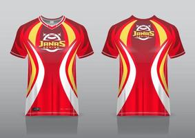 jersey esport gaming design front and back view vector