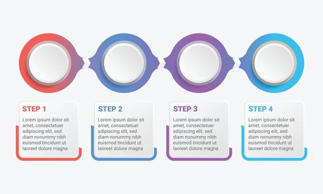 Minimal infographic template design with numbers 4 options or steps