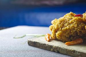 2 pieces of delicious fried chicken photo