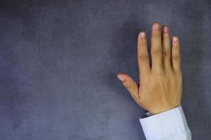 Five fingers of businessman photo