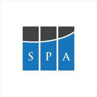 concepto de logotipo de letra de iniciales creativas de spa. diseño de carta de spa. diseño de logotipo de carta de spa sobre fondo blanco. concepto de logotipo de letra de iniciales creativas de spa. diseño de carta de spa. vector