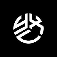 YXV letter logo design on black background. YXV creative initials letter logo concept. YXV letter design. vector