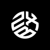 ZXB letter logo design on black background. ZXB creative initials letter logo concept. ZXB letter design. vector
