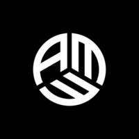 diseño de logotipo de letra amw sobre fondo blanco. concepto de logotipo de letra de iniciales creativas amw. diseño de letra amw. vector