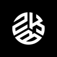 ZKB letter logo design on black background. ZKB creative initials letter logo concept. ZKB letter design. vector