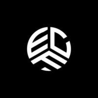 ECF letter logo design on white background. ECF creative initials letter logo concept. ECF letter design. vector