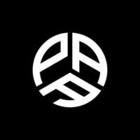 diseño del logotipo de la letra paa sobre fondo negro. concepto de logotipo de letra inicial creativa paa. diseño de letras paa. vector