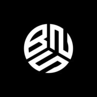 BNS letter logo design on white background. BNS creative initials letter logo concept. BNS letter design. vector