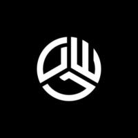 diseño de logotipo de letra dwl sobre fondo blanco. concepto de logotipo de letra de iniciales creativas dwl. diseño de letra dwl. vector