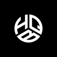 HQB letter logo design on white background. HQB creative initials letter logo concept. HQB letter design. vector