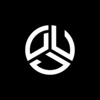 DUJ letter logo design on white background. DUJ creative initials letter logo concept. DUJ letter design. vector