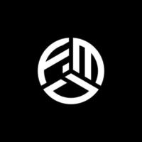 FMD letter logo design on white background. FMD creative initials letter logo concept. FMD letter design. vector