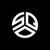 SQA letter logo design on black background. SQA creative initials letter logo concept. SQA letter design. vector