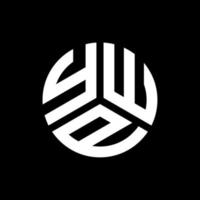 YWP letter logo design on black background. YWP creative initials letter logo concept. YWP letter design. vector