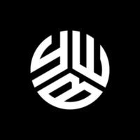 YWB letter logo design on black background. YWB creative initials letter logo concept. YWB letter design. vector