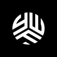YWF letter logo design on black background. YWF creative initials letter logo concept. YWF letter design. vector