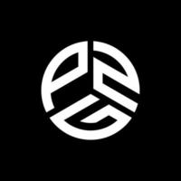PZG letter logo design on black background. PZG creative initials letter logo concept. PZG letter design. vector