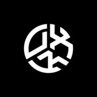 DXK letter logo design on white background. DXK creative initials letter logo concept. DXK letter design. vector