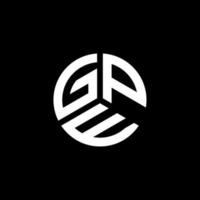 GPE letter logo design on white background. GPE creative initials letter logo concept. GPE letter design. vector