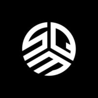 SQM letter logo design on black background. SQM creative initials letter logo concept. SQM letter design. vector