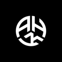 diseño de logotipo de letra ahk sobre fondo blanco. concepto de logotipo de letra de iniciales creativas ahk. diseño de letras ahk. vector