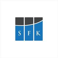 diseño de logotipo de letra sfk sobre fondo blanco. Concepto de logotipo de letra de iniciales creativas sfk. diseño de letras sfk. vector