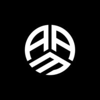 AAM letter logo design on white background. AAM creative initials letter logo concept. AAM letter design. vector