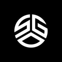SGO letter logo design on black background. SGO creative initials letter logo concept. SGO letter design. vector