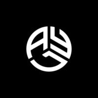 AYL letter logo design on white background. AYL creative initials letter logo concept. AYL letter design. vector