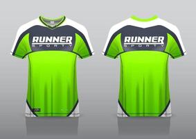 sports jersey design template front and back view vector