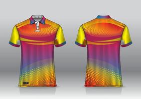polo shirt jersey design for sports outdoor front and back view vector